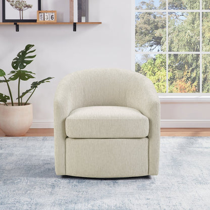 Bella Swivel Chair in Linen Fabric