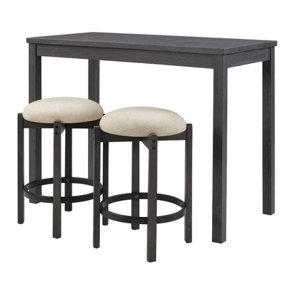 Melissa 3-PC  Counter Height Table Dining Set with Power, 2 Stools