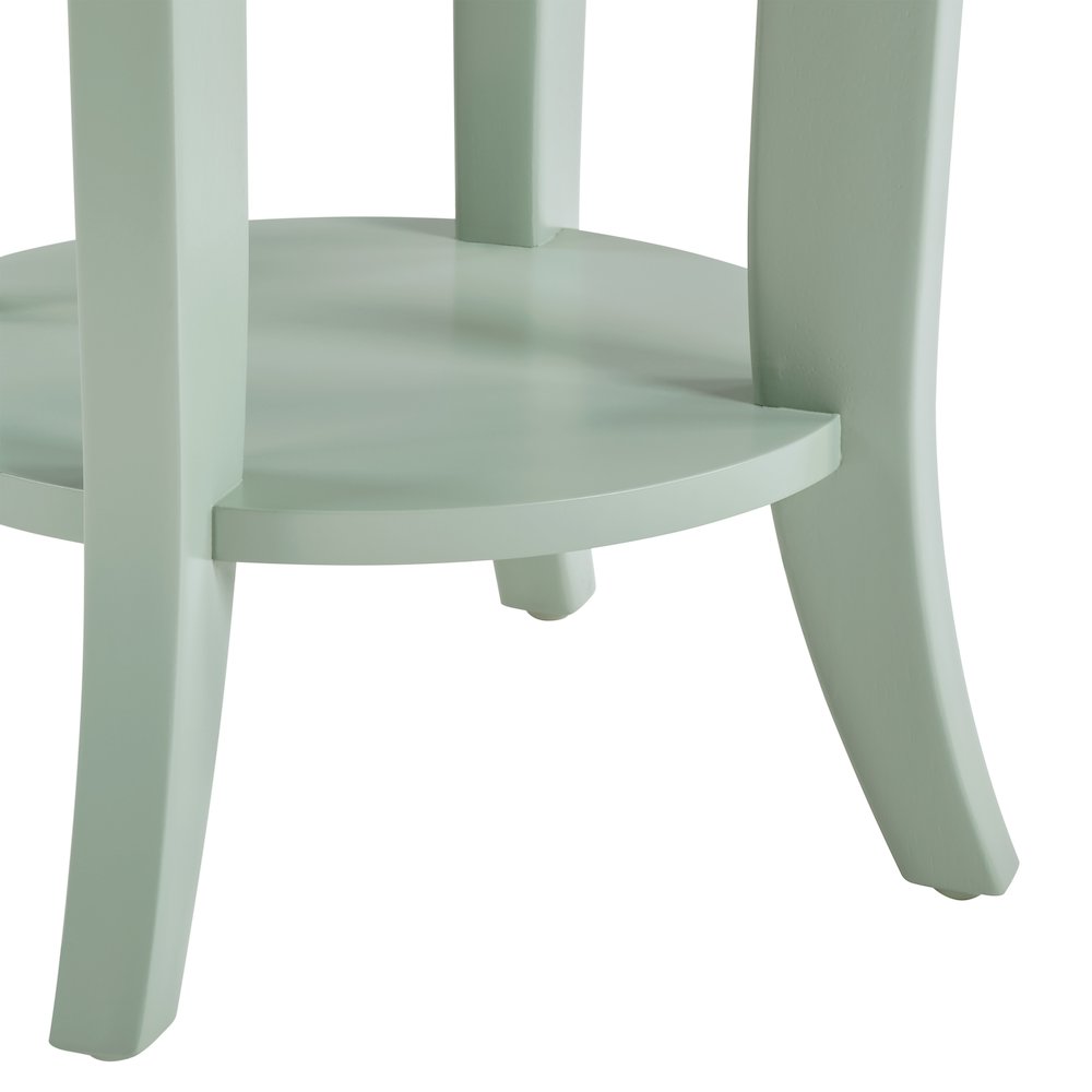Golden Side Table in Sage Green Wood Finish