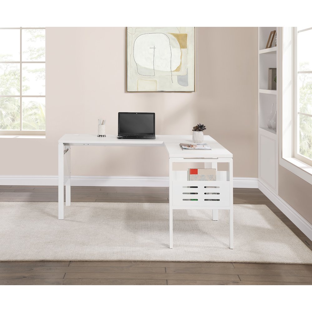 60" L-Desk with Storage