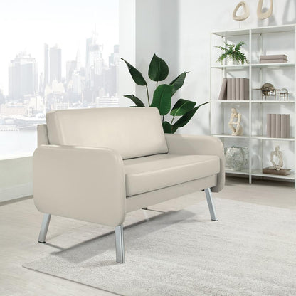 Lounge Loveseat in Faux Leather