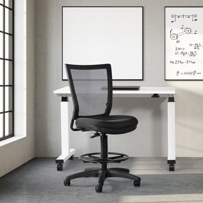 Soft PU Padded Back Frame with Breathable ProGrid Mesh Back Drafting Chair