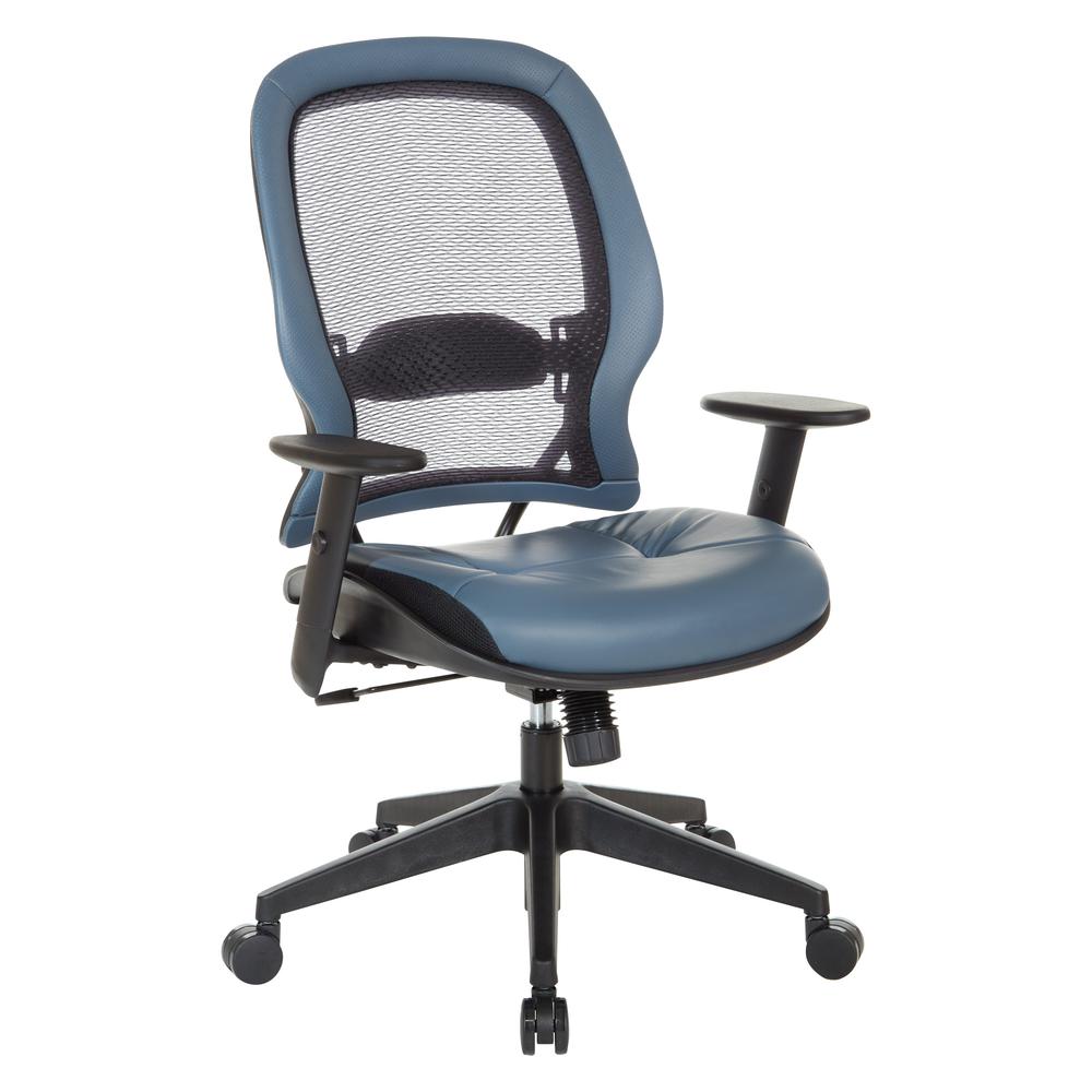 Dark Air Grid® Back Managers Chair, Black/Blue