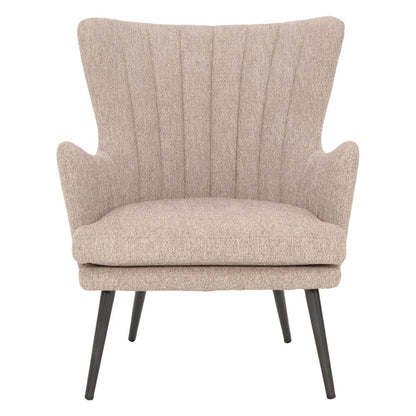 Jenson Accent Chair with Cappuccino Fabric and Grey Legs, JEN-914