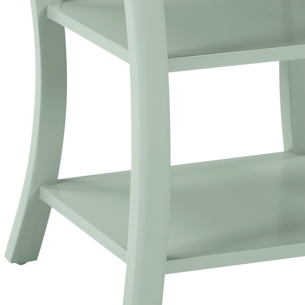 Golden Side Table in Sage Green Wood Finish