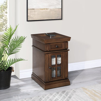 Chair Side Table with Power