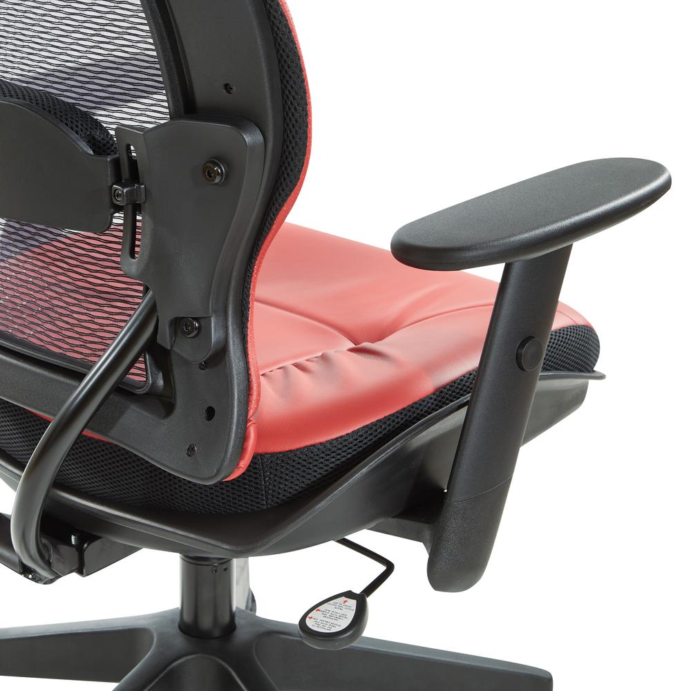 Dark Air Grid® Back Managers Chair, Black/Lipstick