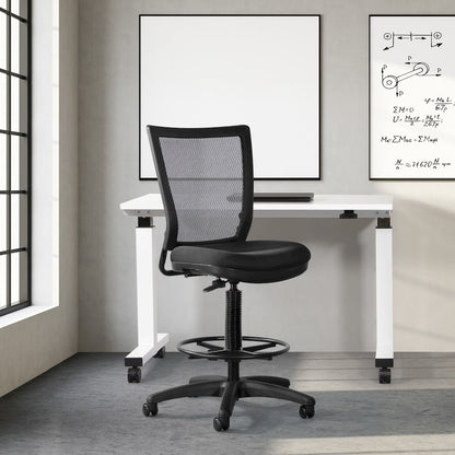 Soft PU Padded Back Frame with Breathable ProGrid Mesh Back Drafting Chair