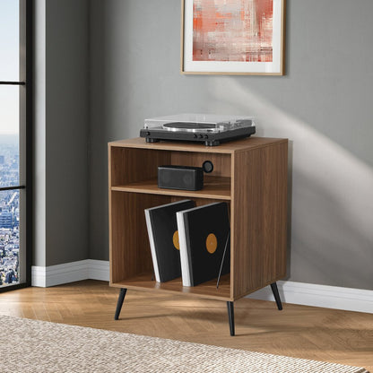 Retro Record Player Stand w/ Album