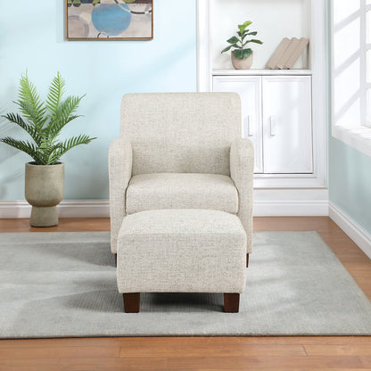 Aiden Chair & Ottoman Faux Leather