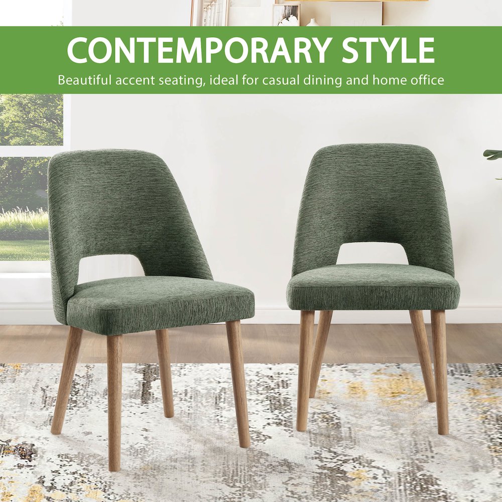 Ralston Dining Chair in Pine Fabric with Medium Oak Legs 2-Pack