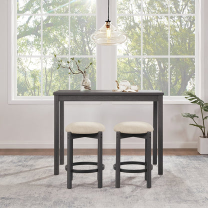 Melissa 3-PC  Counter Height Table Dining Set with Power, 2 Stools
