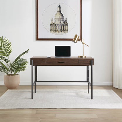 Sedona 46" Writing Desk with Drawer in Elegant Walnut Finish