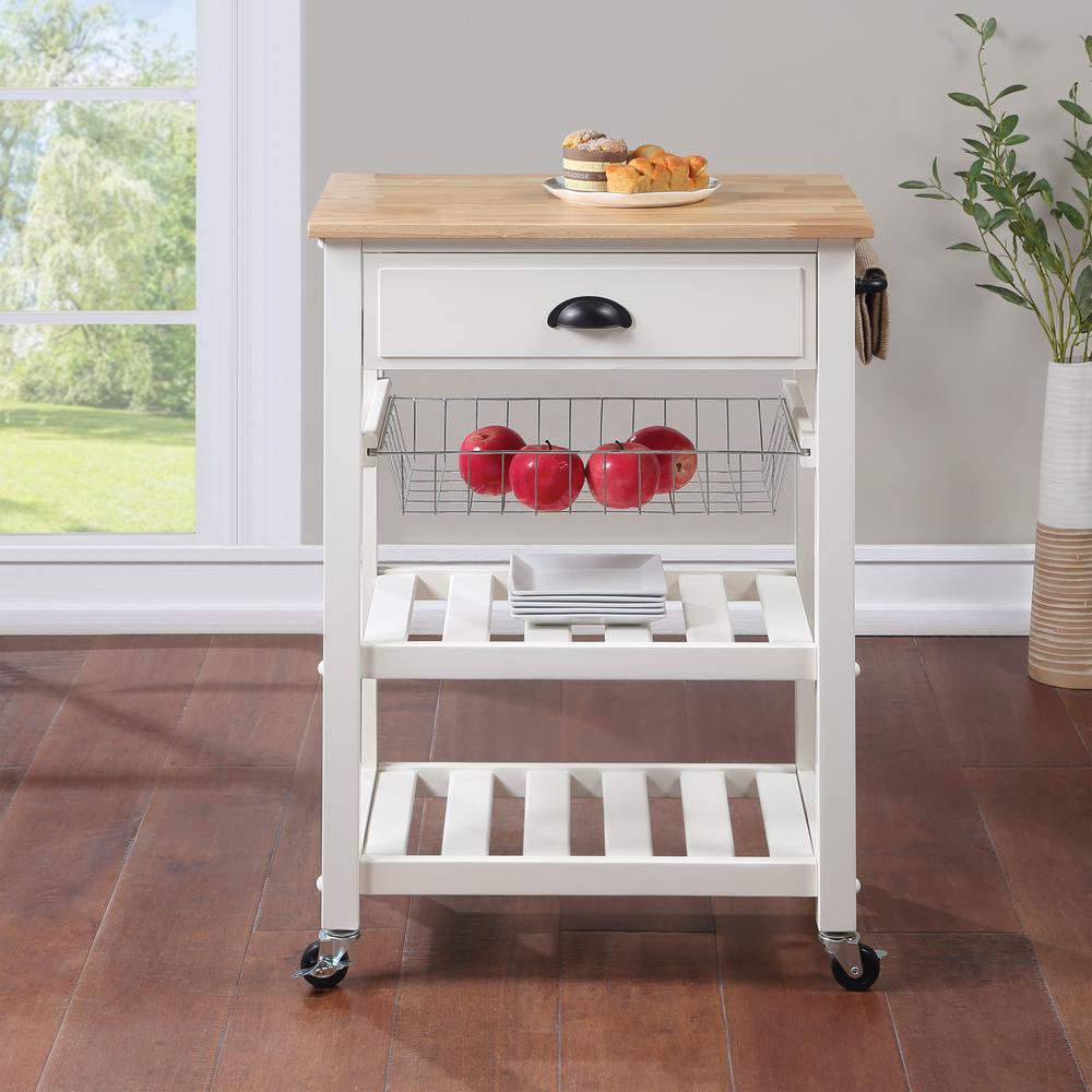 Hampton Kitchen Cart White