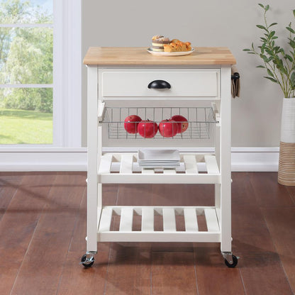 Hampton Kitchen Cart White