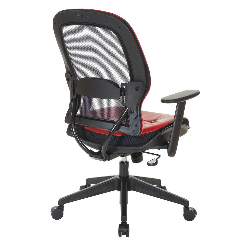 Dark Air Grid® Back Managers Chair, Black/Lipstick