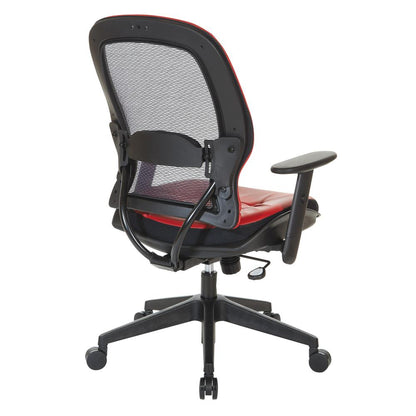 Dark Air Grid® Back Managers Chair, Black/Lipstick