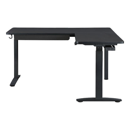 Kilo L-Shape Electric Lift Gaming Desk in Grey Carbon Fiber Finish
