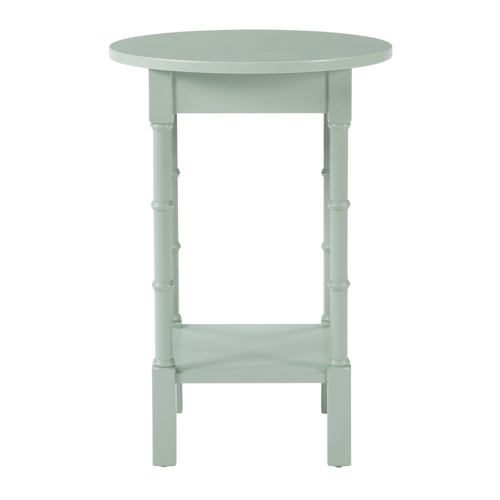 Golden Side Table in Sage Green Wood Finish