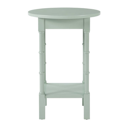 Golden Side Table in Sage Green Wood Finish