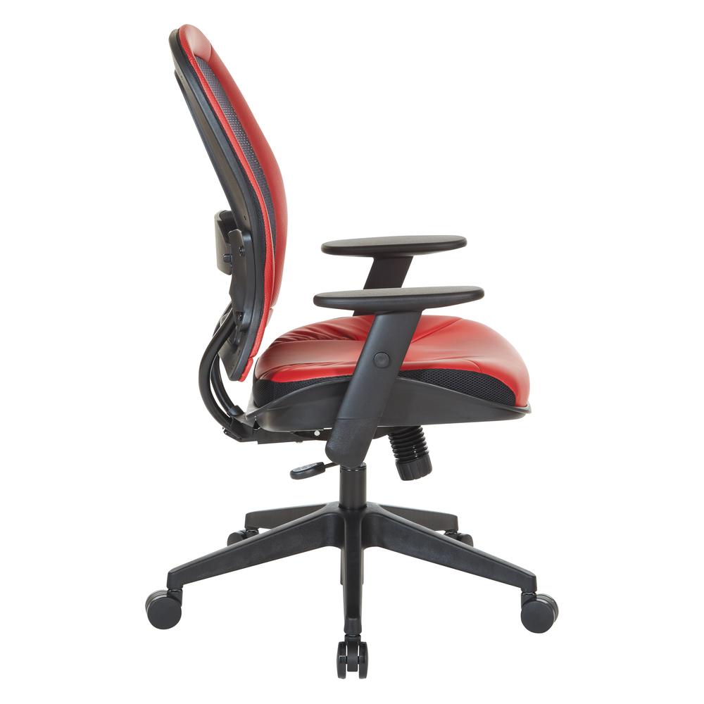 Dark Air Grid® Back Managers Chair, Black/Lipstick