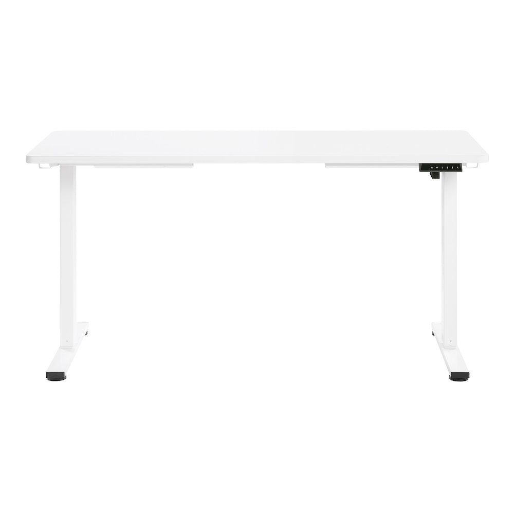 Primo 59"W Sit to Stand Electric Height Adjustable Desk in White Finish