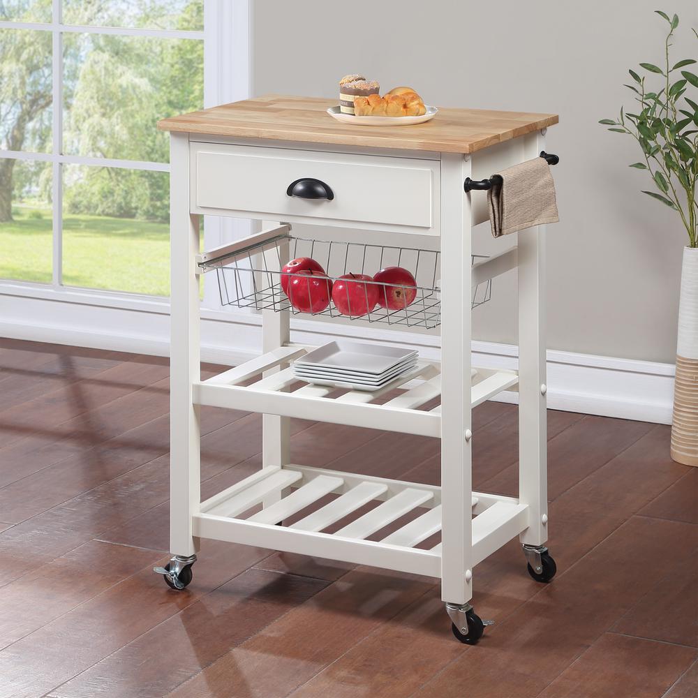 Hampton Kitchen Cart White