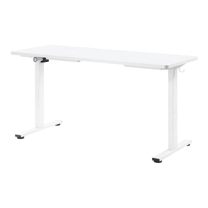 Primo 59"W Sit to Stand Electric Height Adjustable Desk in White Finish