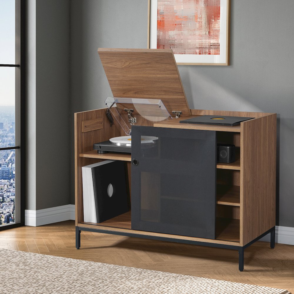 Record Player Stand w/ Album Storag