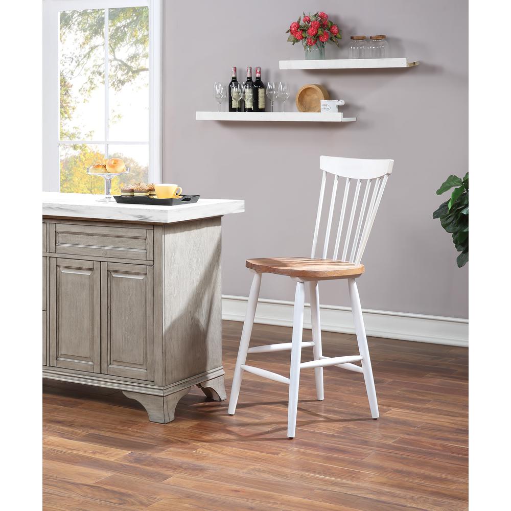 Eagle Ridge Counter Stool with Toffee Finished seat and Cream Base, EAG26-CMDT