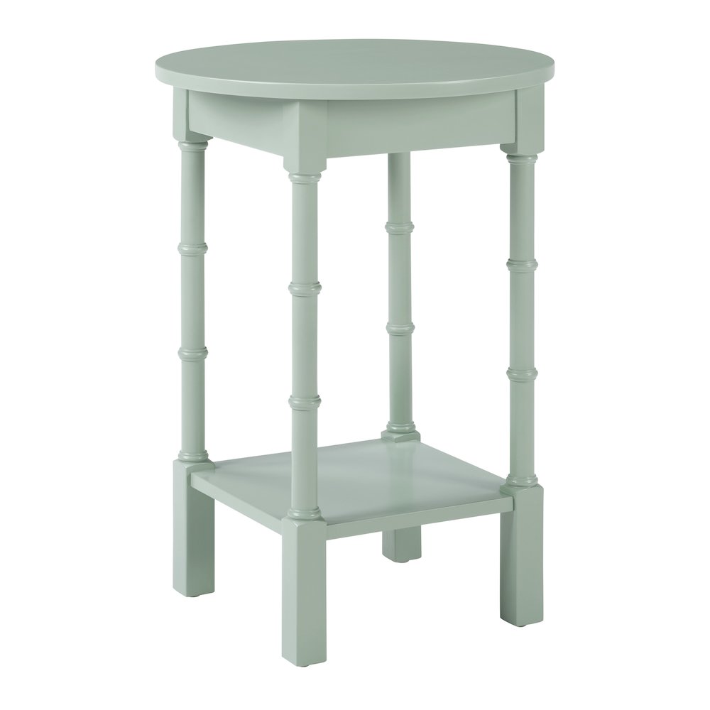 Golden Side Table in Sage Green Wood Finish