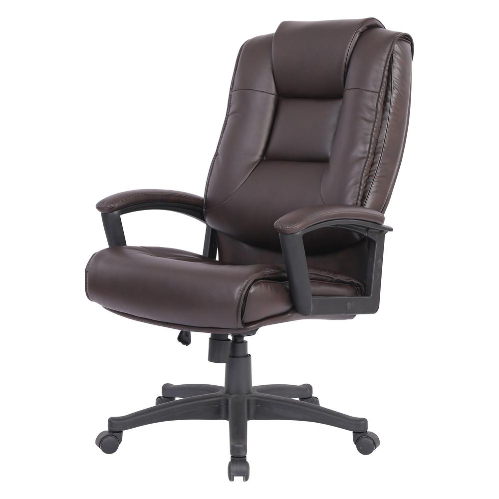 High Back Bonded Lthr Chair, Espresso