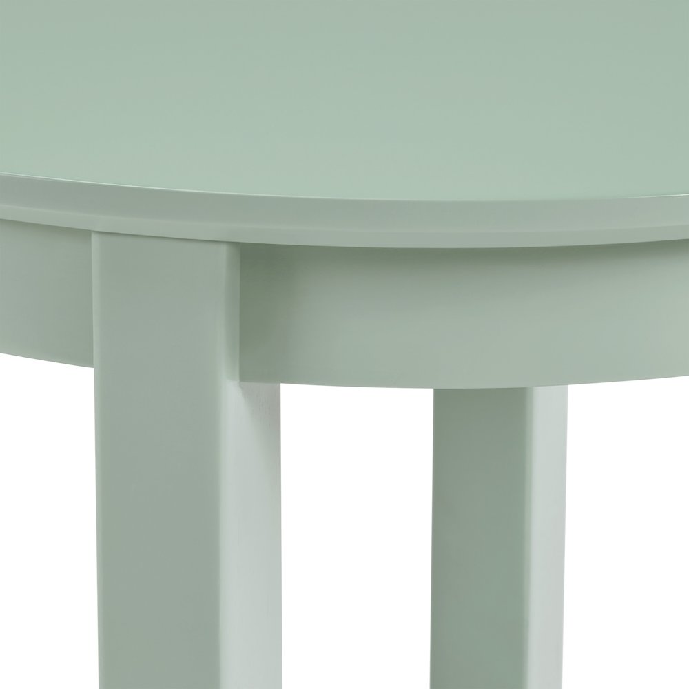 Golden Side Table in Sage Green Wood Finish