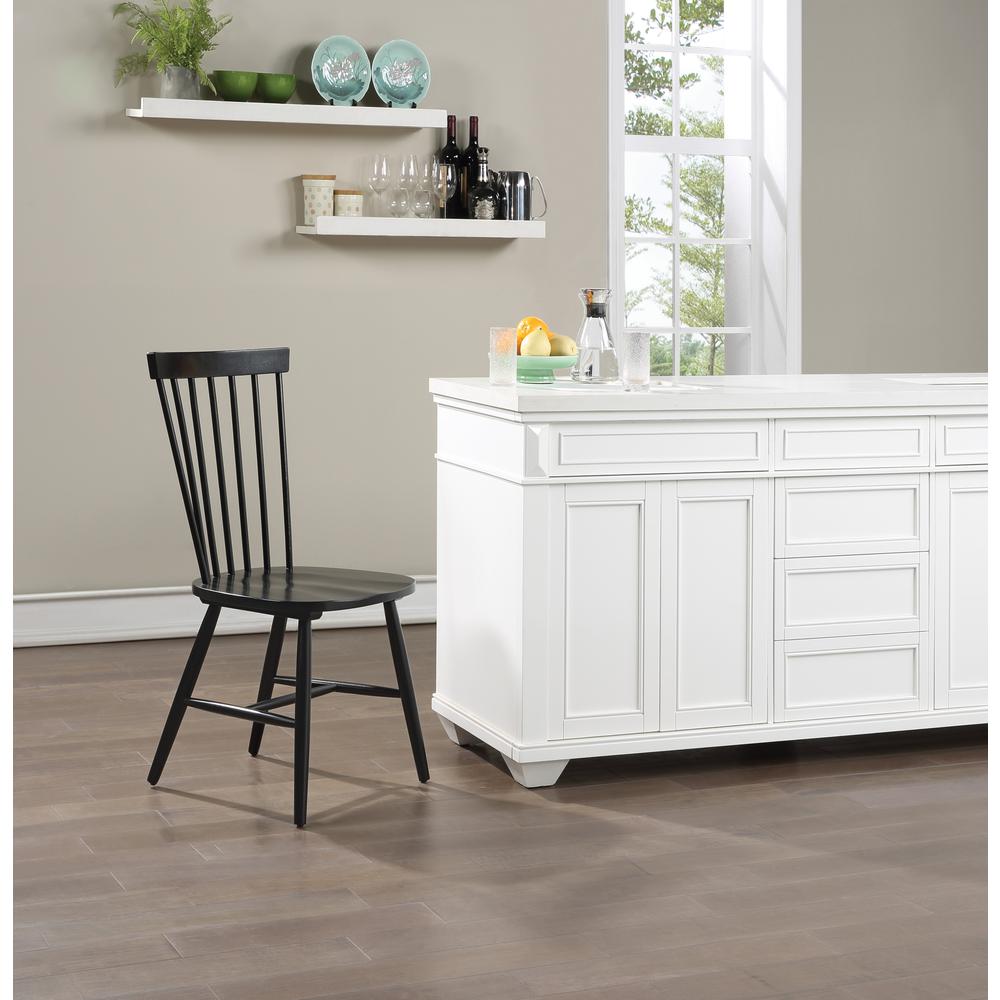 Eagle Ridge Dining Chair in Black Finish 2 Pack, EAG1787-BLK