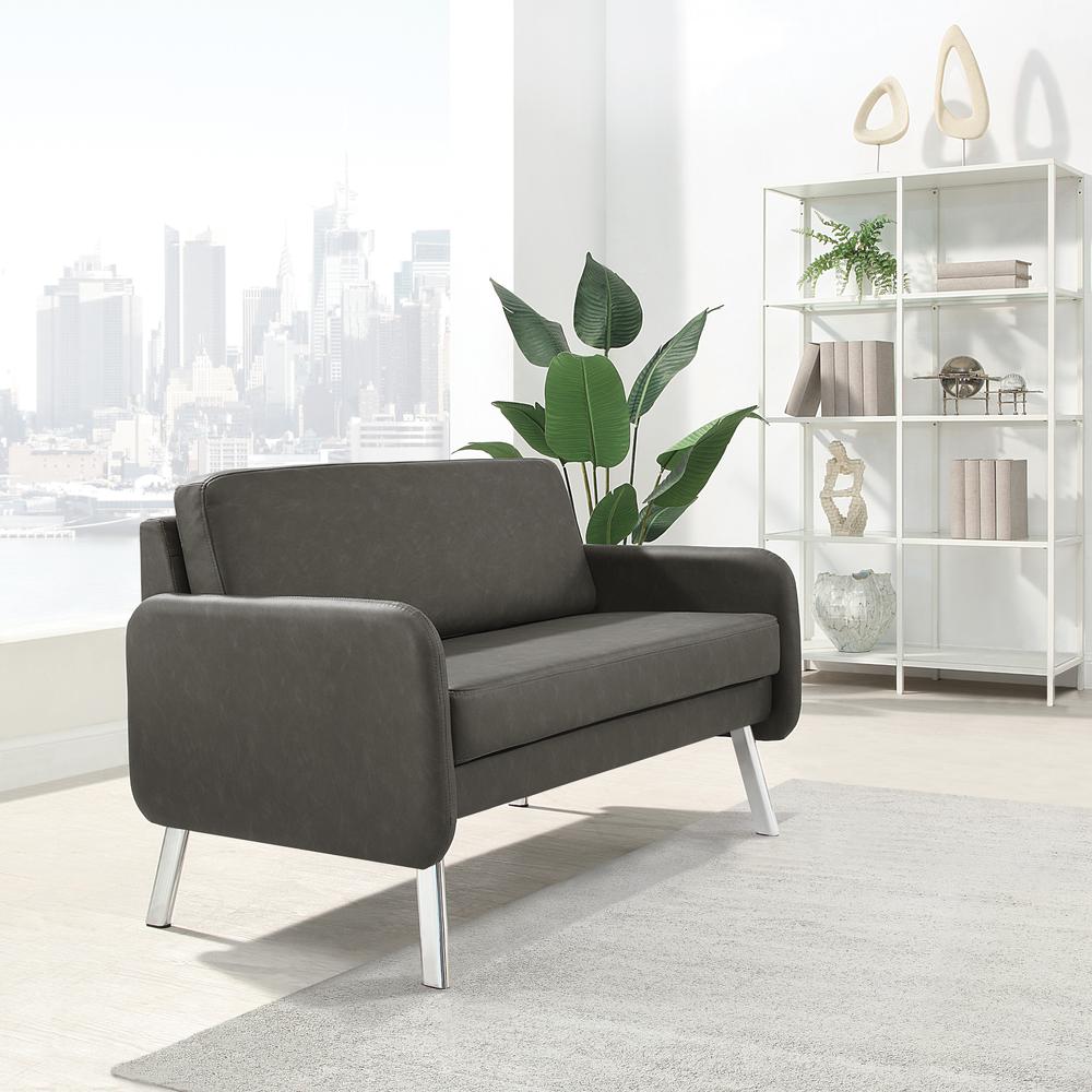 Lounge Loveseat in Faux Leather