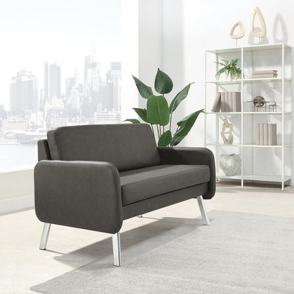 Lounge Loveseat in Faux Leather