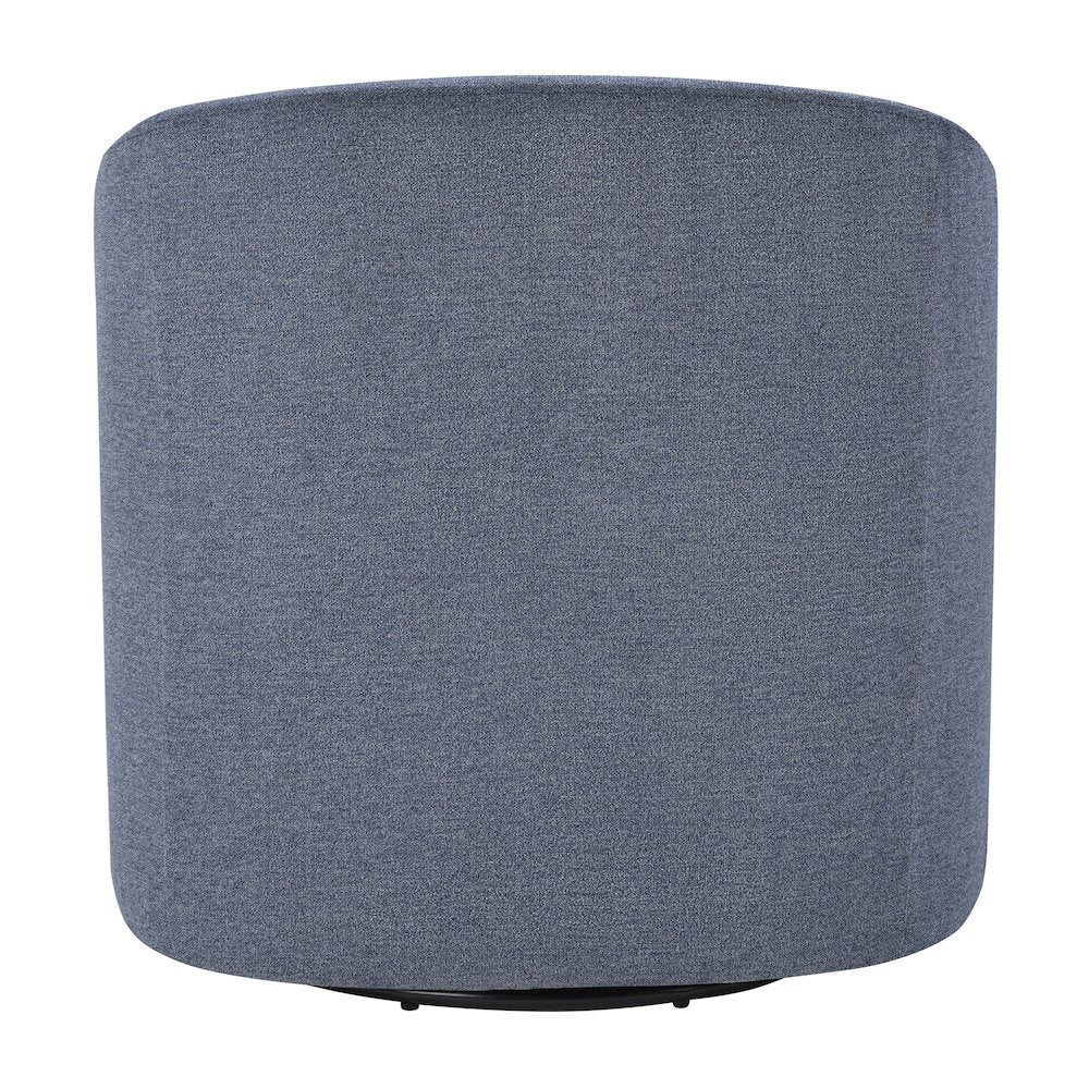 Parker Swivel Tub Chair in Blue Fabric