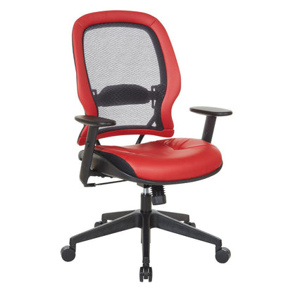 Dark Air Grid® Back Managers Chair, Black/Lipstick