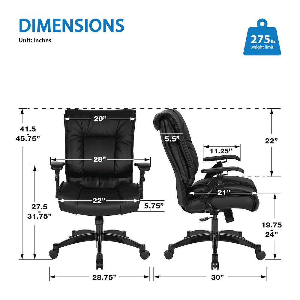 Black Leather Conference Chair with Cantilever Arms, Steel Base