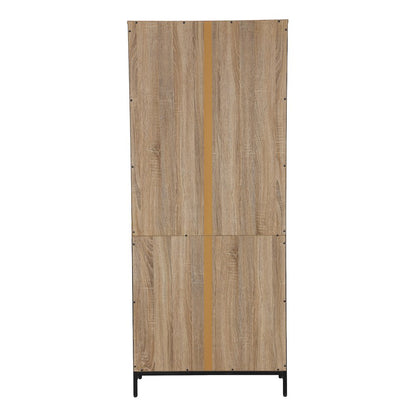 Ace 72” 5-Shelf Bookcase in Rustic Oak Finish