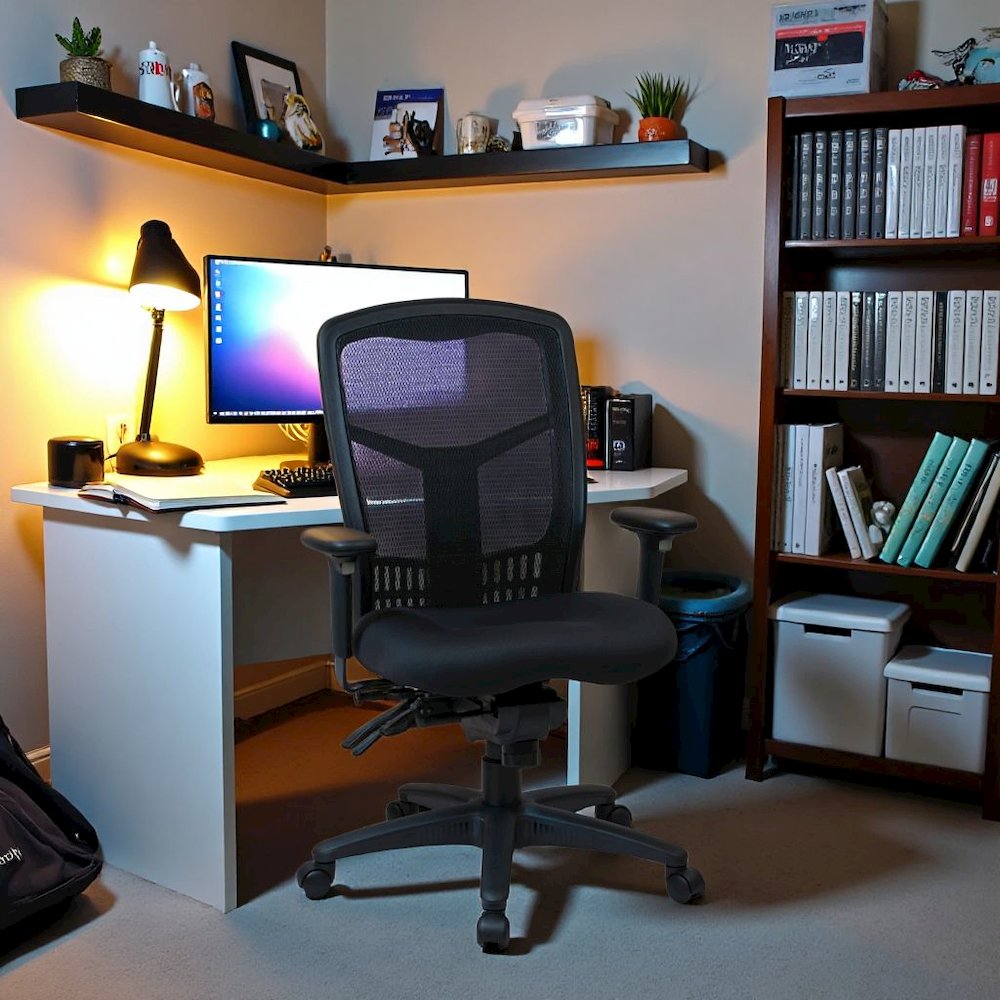 Ergonomic Mesh Office Desk Chair – Black High-Back Chair for Comfort
