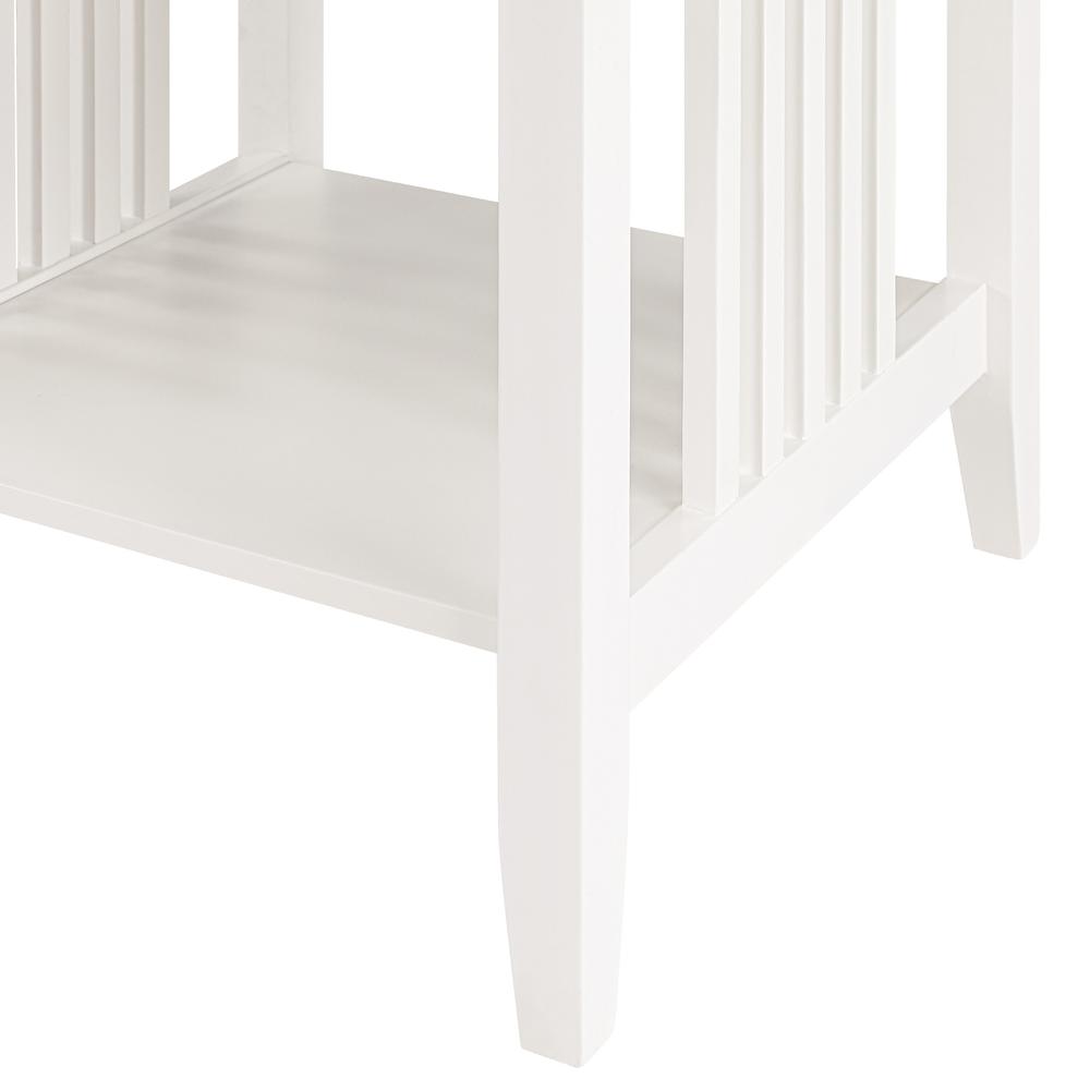 Sierra Mission End Table, White Finish
