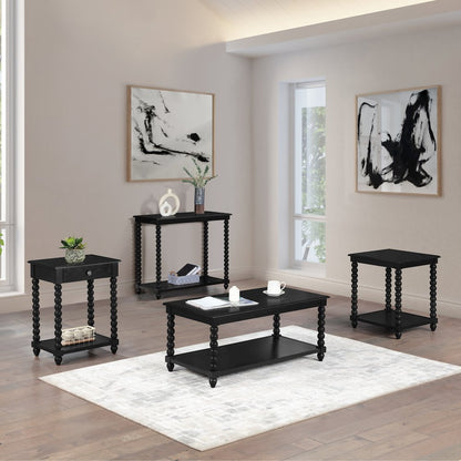 Elise Foyer Table in Black Finish
