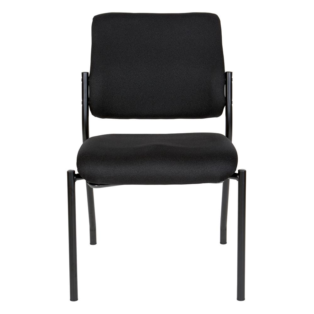Stackable Visitor’s Chair Black Padded Seat Armless, 83720-231