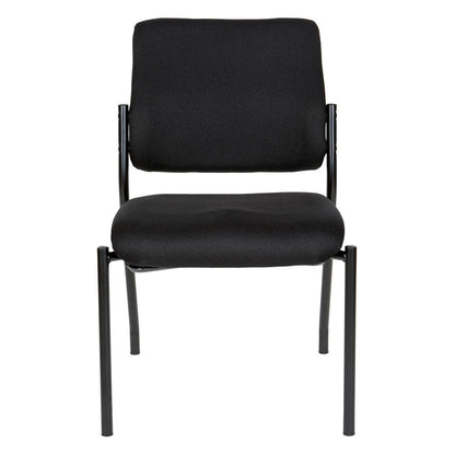 Stackable Visitor’s Chair Black Padded Seat Armless, 83720-231