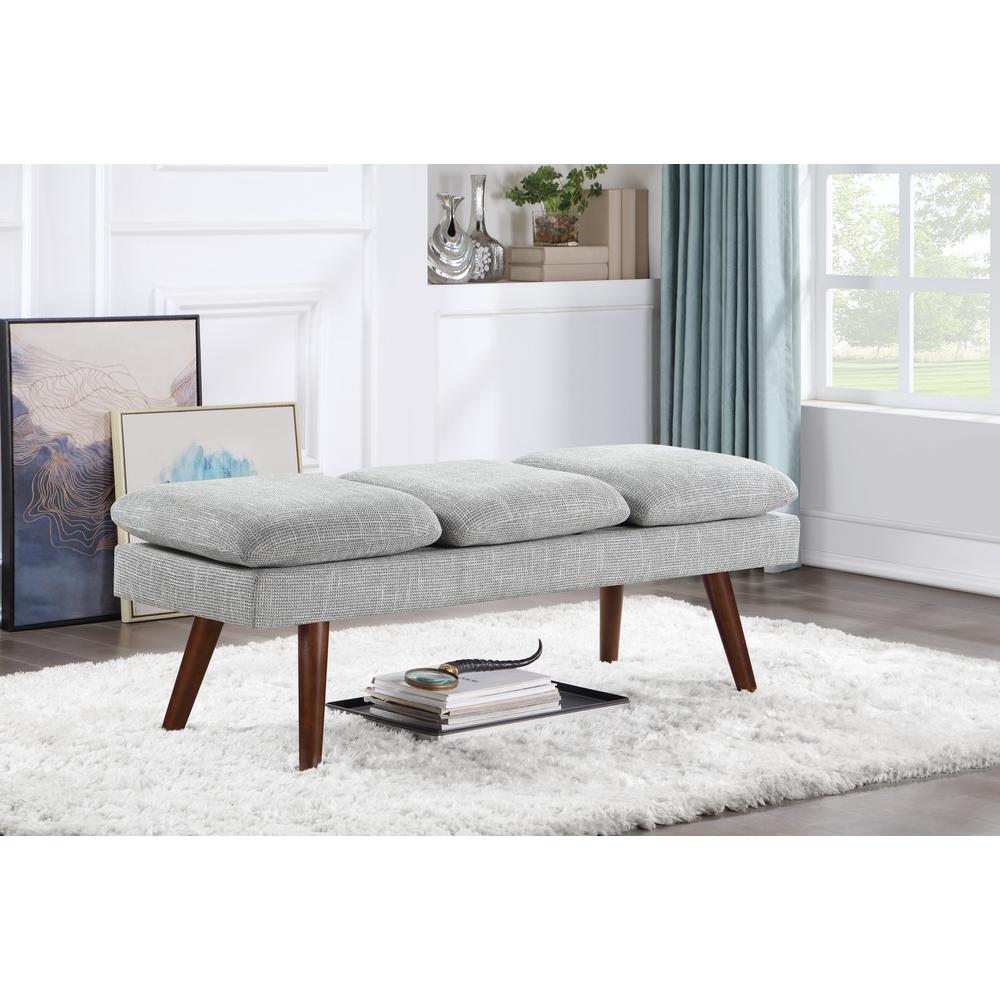 Amanda 54" Mid-Century Bench