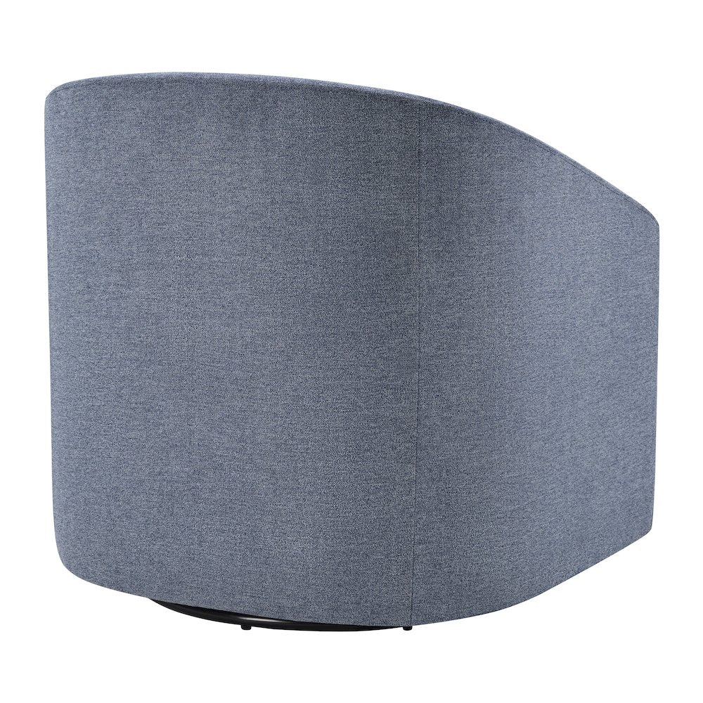 Parker Swivel Tub Chair in Blue Fabric