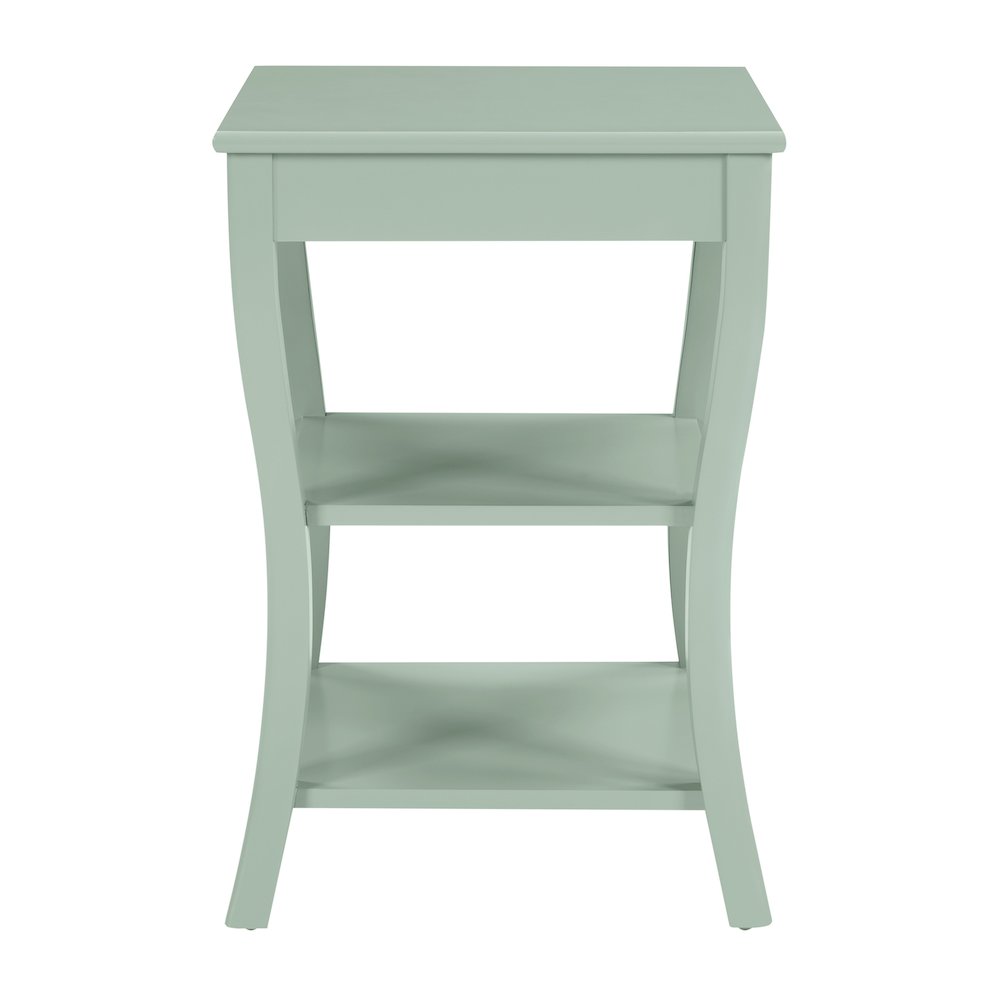 Golden Side Table in Sage Green Wood Finish