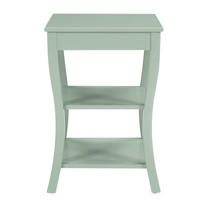 Golden Side Table in Sage Green Wood Finish