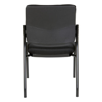 Stackable Visitor’s Chair Black Padded Seat Armless, 83720-231